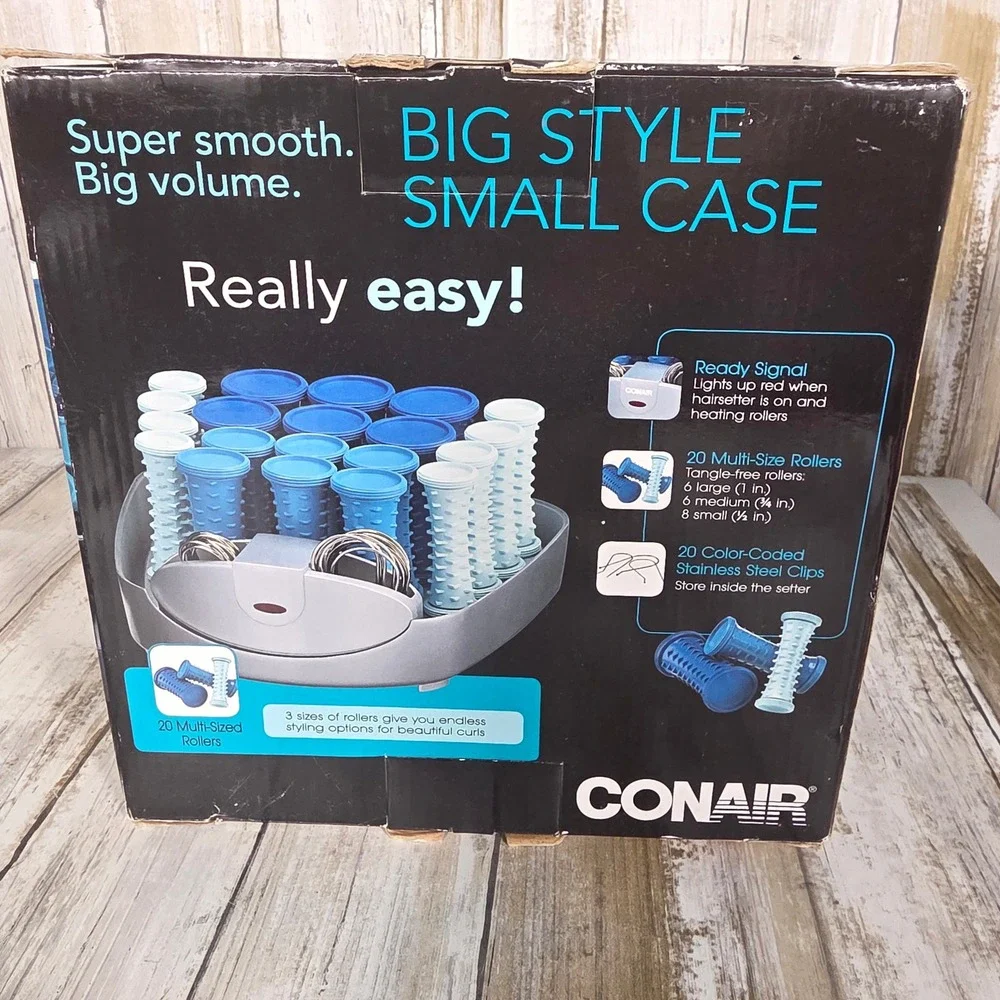 Conair Big Style Small Case 20 Multi-Sized Hot Roller Hairsetter CHW20 Blue
